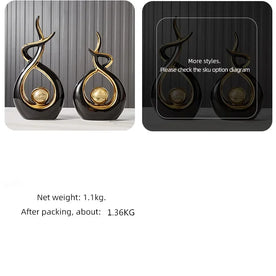 Nordic Ceramic Figurine – Feng Shui Home Decoration Statue