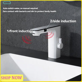 Smart Sensor LED Bathroom Faucet – Waterfall Basin Tap