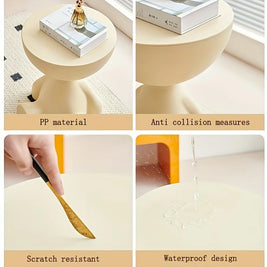 Mini Circular Bedside Table with Storage – Modern Home Furniture