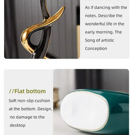 Nordic Ceramic Figurine – Feng Shui Home Decoration Statue