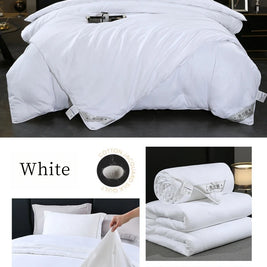 Luxury Natural Mulberry Silk Duvet – Queen/King Size Comforter for Summer & Winter, Handcrafted Bedding