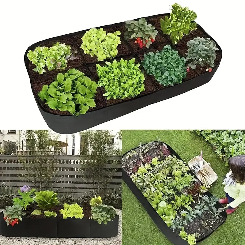 8-Grid Raised Garden Bed – Durable Weather-Resistant Planter Box