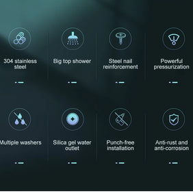 8-Inch Chrome Rain Shower Head – Water-Saving Spa Design