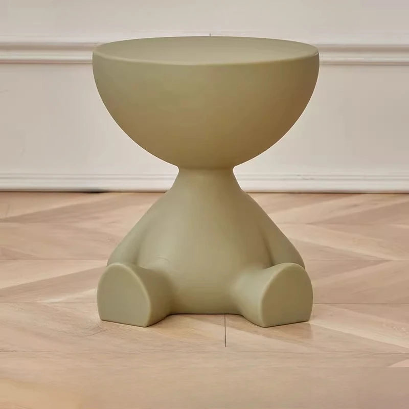 Mini Circular Bedside Table with Storage – Modern Home Furniture