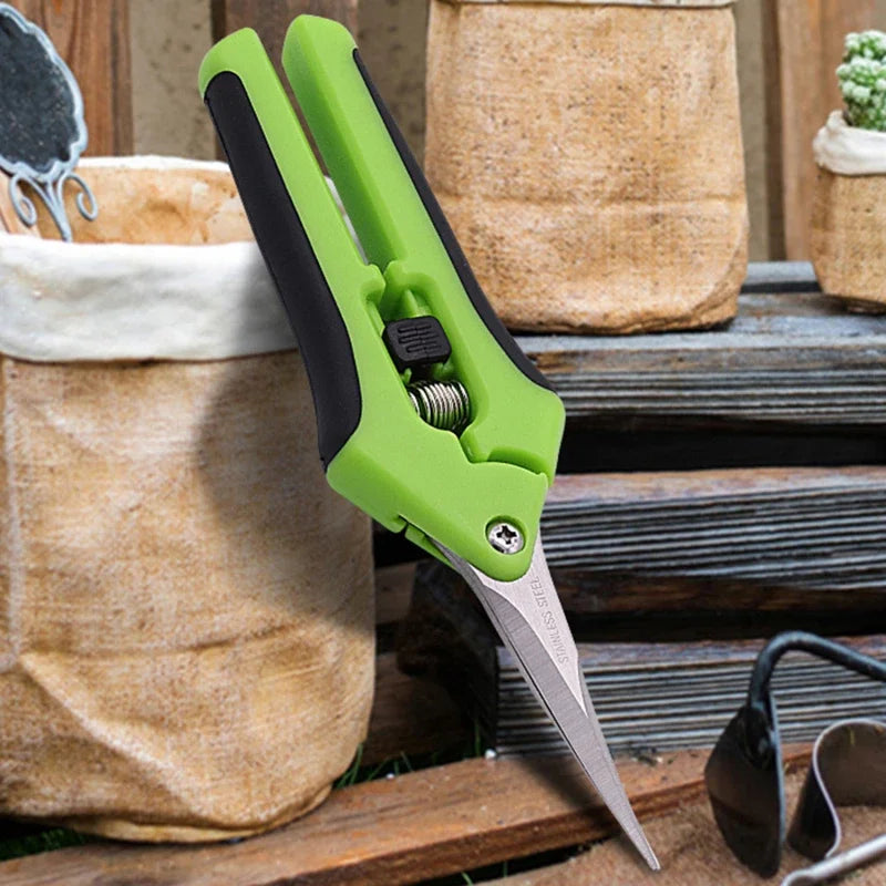 Premium Stainless Steel Garden Pruning Shears – Non-Slip, Labor-Saving Scissors for Flower, Fruit & Vegetable Trimming