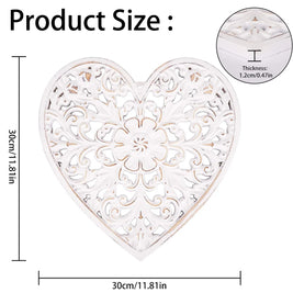 Hollow Carved Wooden Wall Panel – Floral Home Decor Ornament