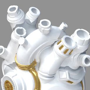 Mechanical Heart Resin Vase – Unique Home Desktop Decoration