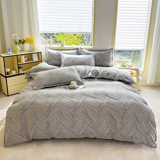 Black Marble Duvet Cover Set – Reactive Printed Polyester Bed Linen