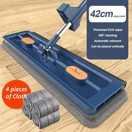 360° Rotating Self-Wringing Flat Mop – Microfiber Lazy Floor Cleaning Tool