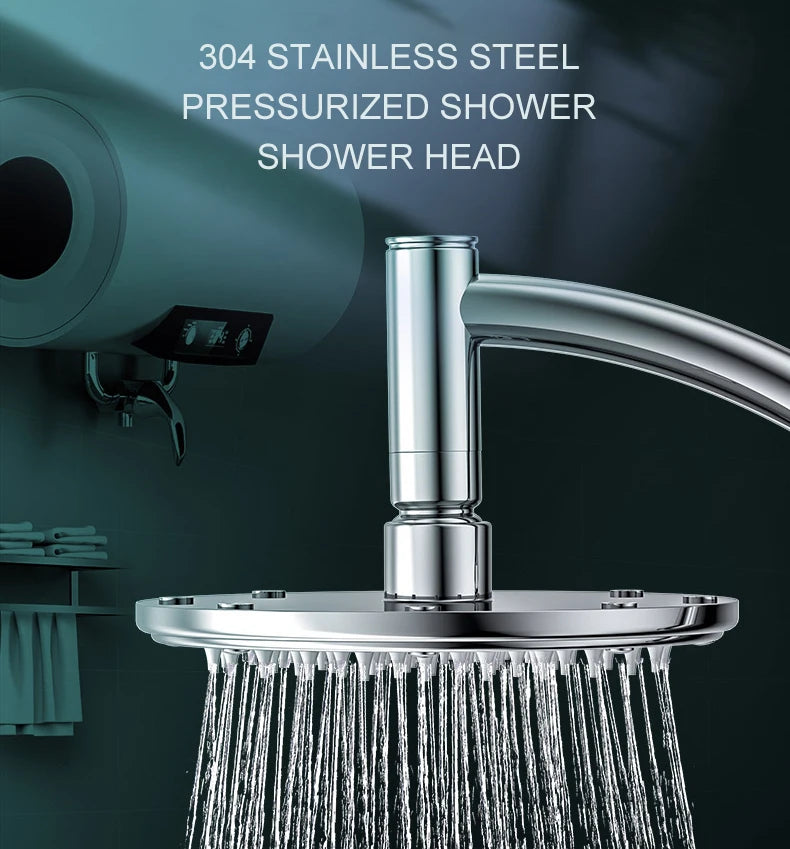 8-Inch Chrome Rain Shower Head – Water-Saving Spa Design