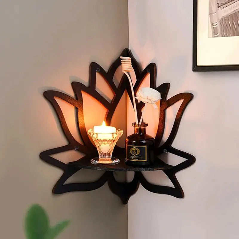 Lotus Wall Shelf – Decorative Floating Display Shelf for Home