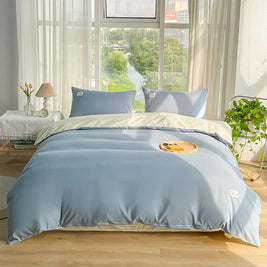 Soft Gray Duvet Cover – Brushed Polyester Bedding for Home (No Pillowcase)
