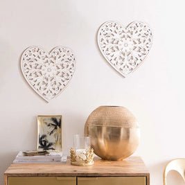 Hollow Carved Wooden Wall Panel – Floral Home Decor Ornament