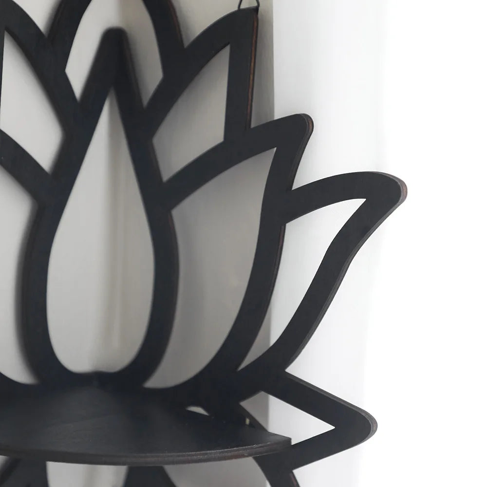 Lotus Wall Shelf – Decorative Floating Display Shelf for Home