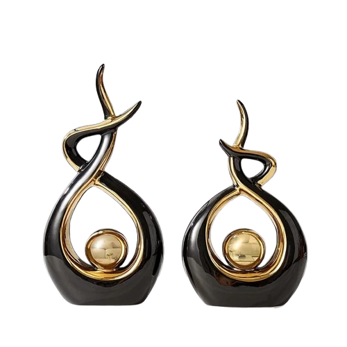 Nordic Ceramic Figurine – Feng Shui Home Decoration Statue