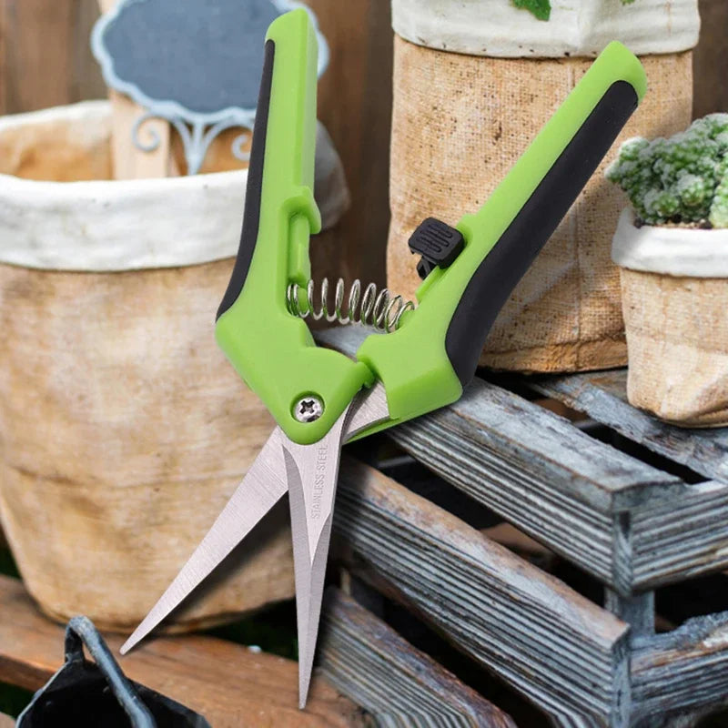 Premium Stainless Steel Garden Pruning Shears – Non-Slip, Labor-Saving Scissors for Flower, Fruit & Vegetable Trimming