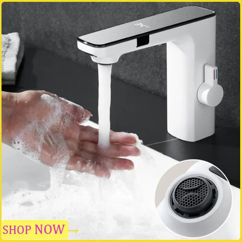 Smart Sensor LED Bathroom Faucet – Waterfall Basin Tap