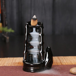 Ceramic Backflow Incense Burner – Zen Aromatherapy Decor for Home, Yoga, and Meditation