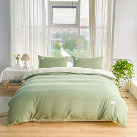 Soft Gray Duvet Cover – Brushed Polyester Bedding for Home (No Pillowcase)