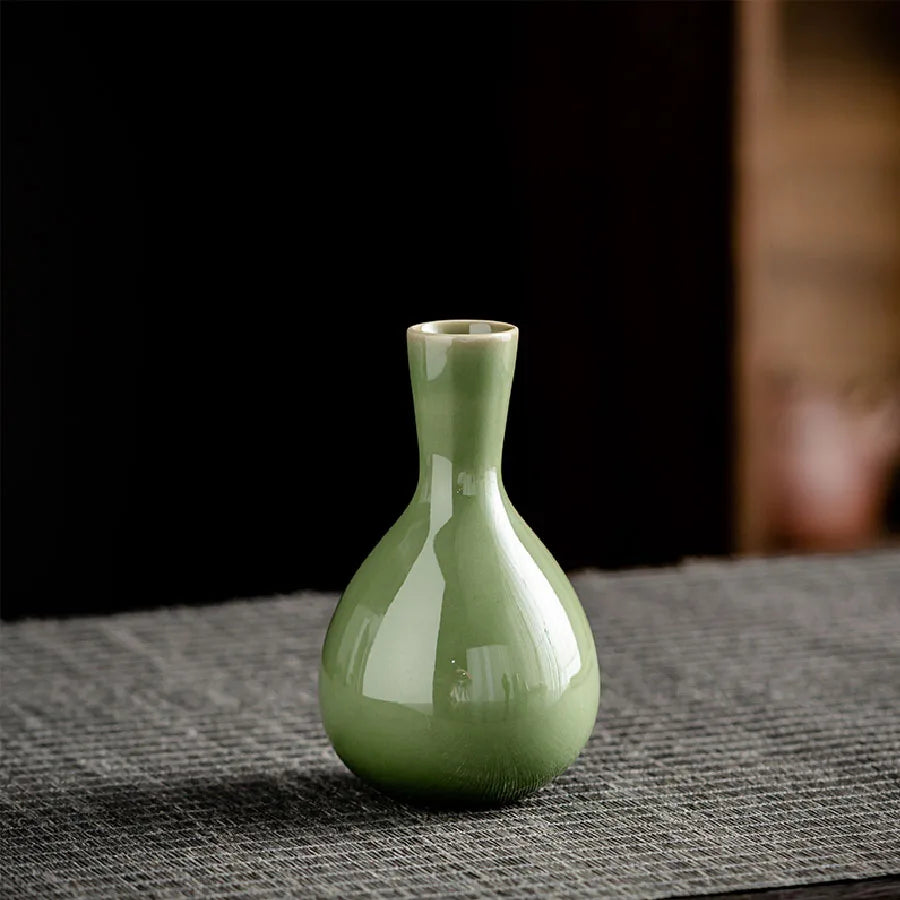 Small Ceramic Tabletop Vase – Minimalist Home Decor
