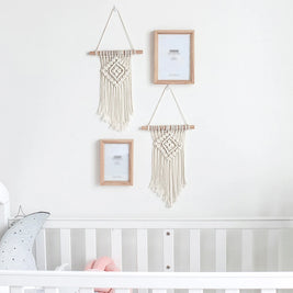Hand-Woven Macrame Wall Hanging – Bohemian Cotton Tapestry
