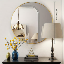 Round Wall Mirror – Shatterproof Vanity & Decorative Mirror