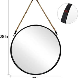 Black Circular Wall Mirror
